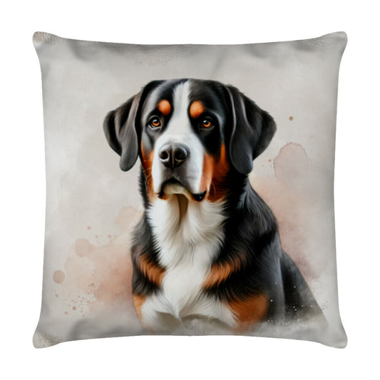 Kissen "Großer Schweizer - Dream" Weiß – hunde-shirt.de