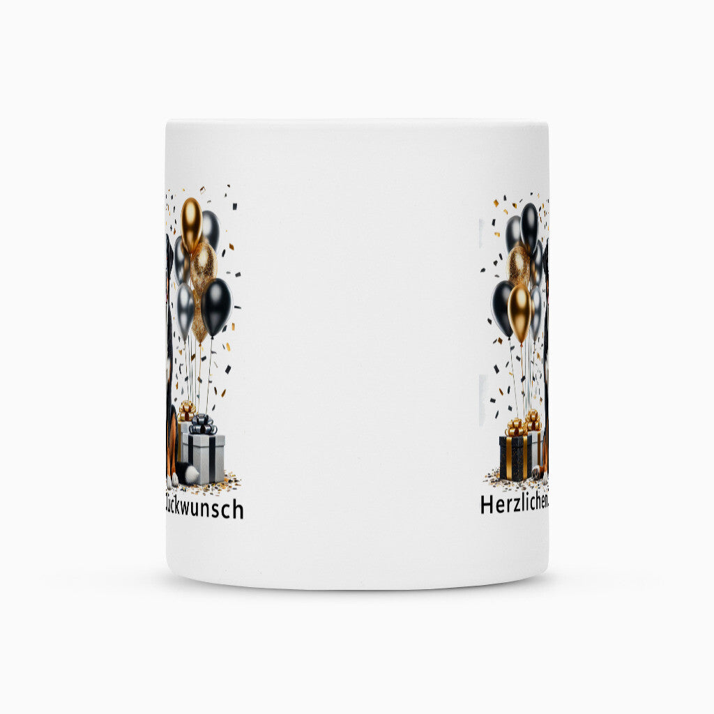 Tasse "Großer Schweizer - Glückwunsch" – hunde-shirt.de