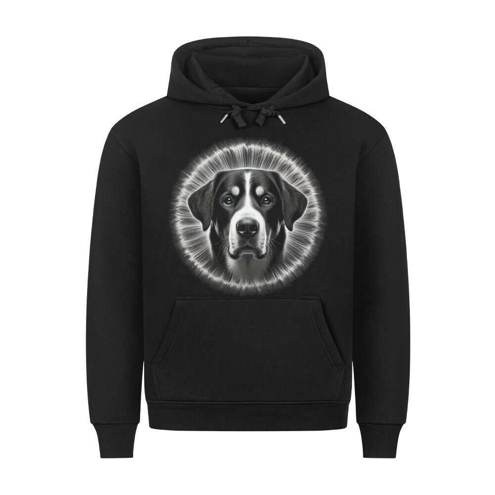 Premium Hoodie "Großer Schweizer - Star" Schwarz – hunde-shirt.de