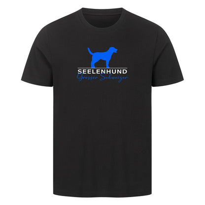 Premium T-Shirt "Großer Schweizer - Seelenhund" Schwarz – hunde-shirt.de
