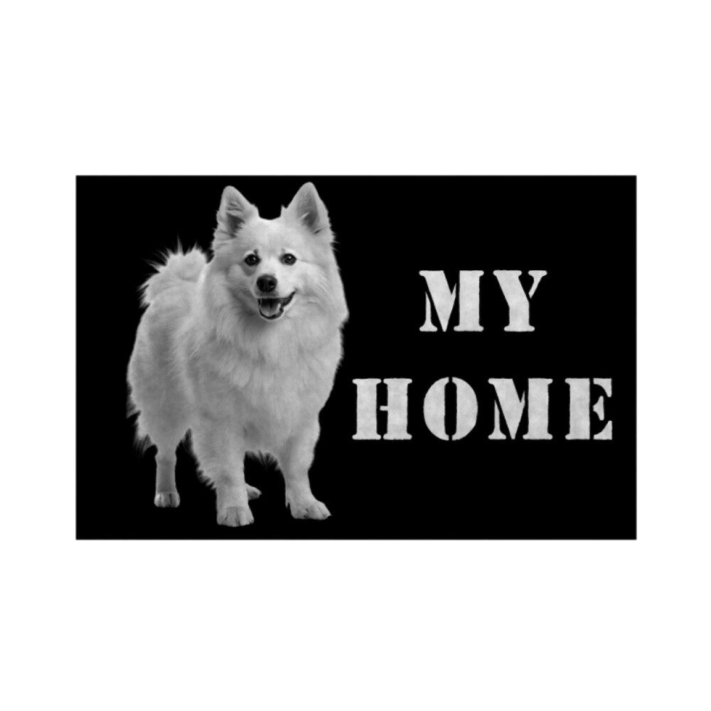 Fußmatte "Großspitz - MY HOME II" Weiß – hunde-shirt.de