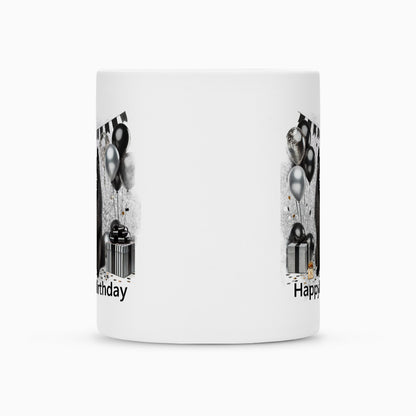 Tasse "Großspitz - Happy Birthday black" – hunde-shirt.de