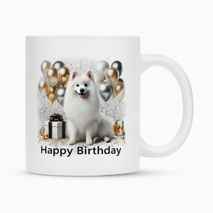 Tasse "Großspitz - Happy Birthday" Weiß – hunde-shirt.de