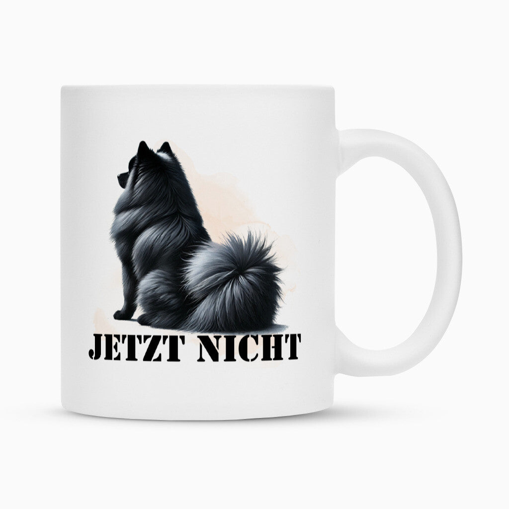 Tasse "Großspitz - JETZT NICHT" Weiß – hunde-shirt.de