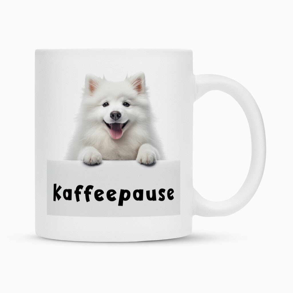 Tasse "Großspitz - Kaffeepause" Weiß – hunde-shirt.de