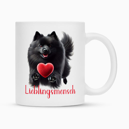 Tasse "Großspitz - Lieblingsmensch" Weiß – hunde-shirt.de