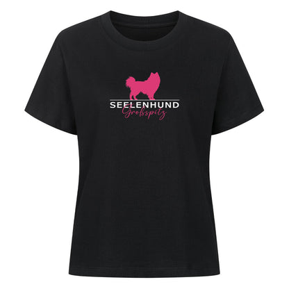 Premium Damen-Shirt "Großspitz - Seelenhund" Schwarz – hunde-shirt.de
