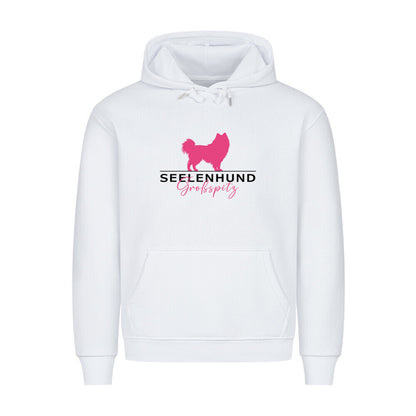 Premium Hoodie "Großspitz - Seelenhund" Weiß – hunde-shirt.de