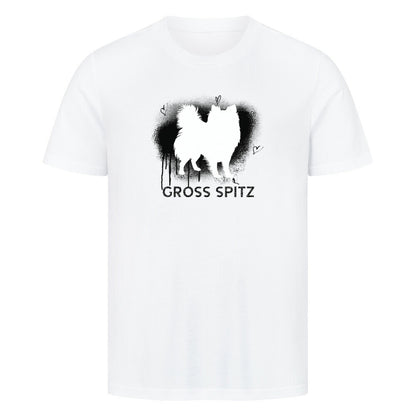 Premium T-Shirt "Großspitz - Brush" Weiß – hunde-shirt.de