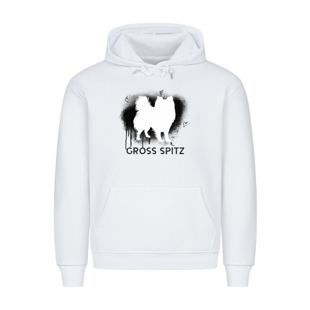 Premium Hoodie "Großspitz - Brush" Weiß – hunde-shirt.de