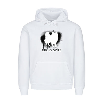 Premium Hoodie "Großspitz - Brush" Weiß – hunde-shirt.de