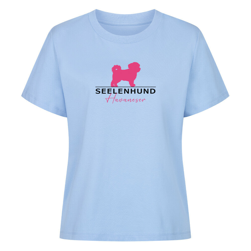 Premium Damen-Shirt "Havaneser - Seelenhund" Sky Blue – hunde-shirt.de
