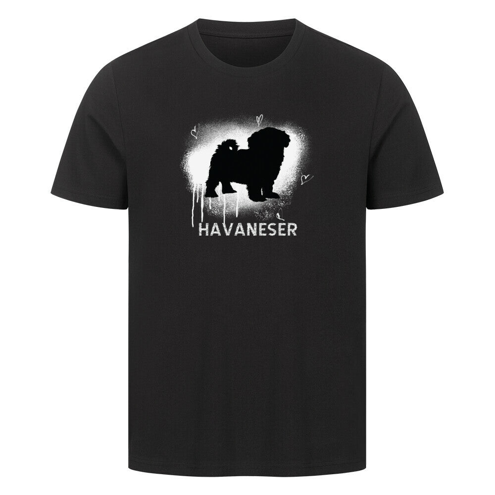 Premium T-Shirt "Havaneser - Brush" Schwarz – hunde-shirt.de