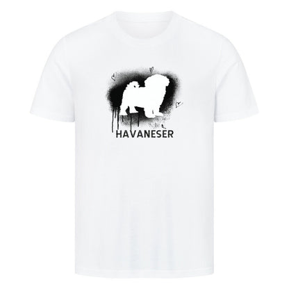 Premium T-Shirt "Havaneser - Brush" Weiß – hunde-shirt.de