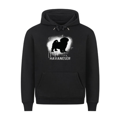Premium Hoodie "Havaneser - Brush" Schwarz – hunde-shirt.de