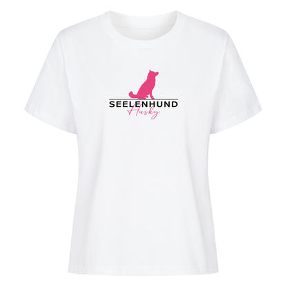 Premium Damen-Shirt "Husky - Seelenhund" Weiß – hunde-shirt.de