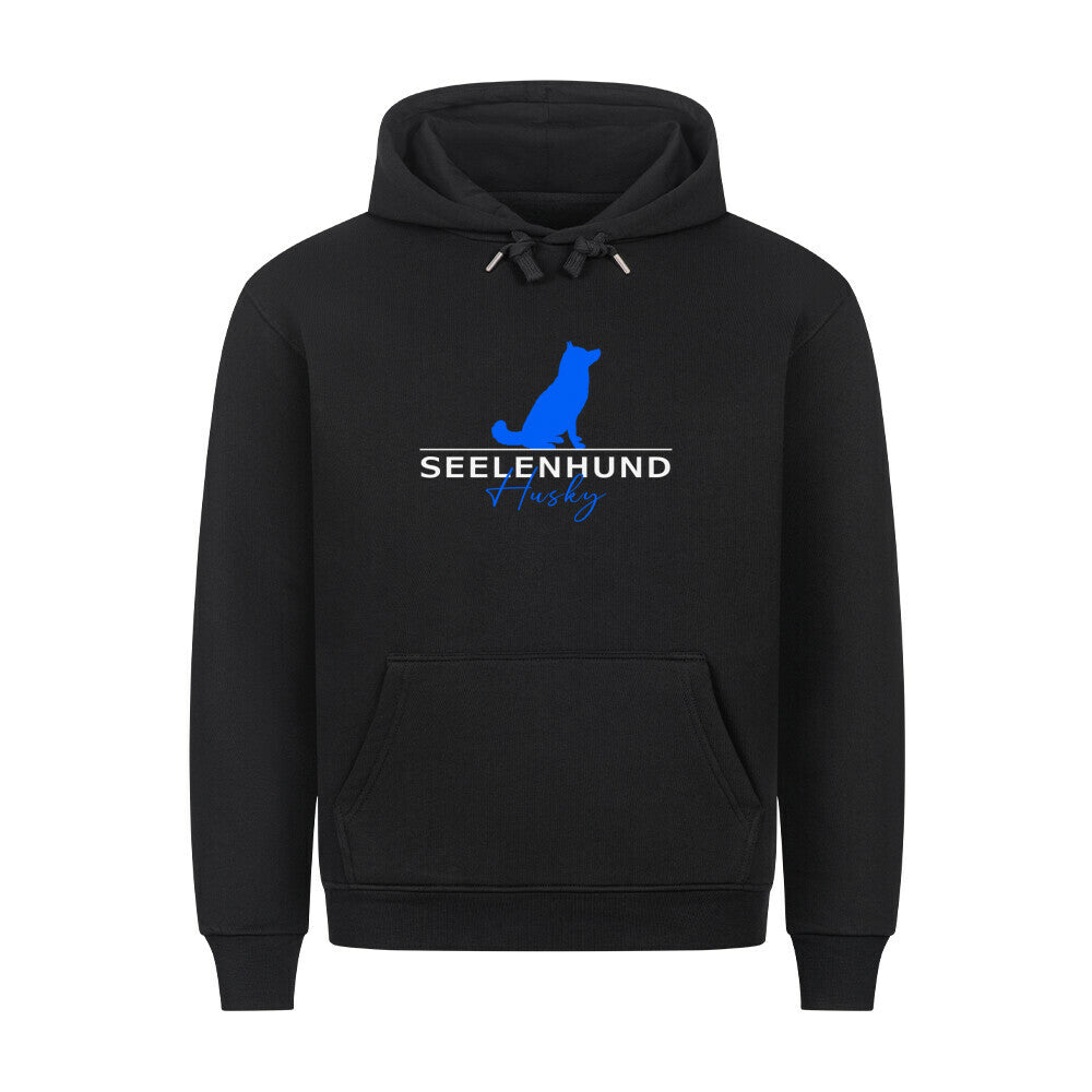 Premium Hoodie "Husky - Seelenhund" Schwarz – hunde-shirt.de
