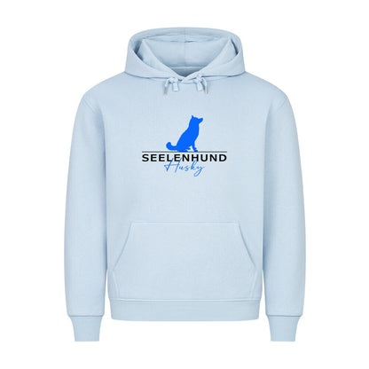 Premium Hoodie "Husky - Seelenhund" Babyblau – hunde-shirt.de
