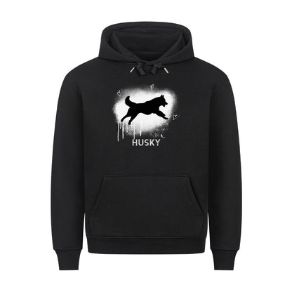 Premium Hoodie "Husky - Brush" Schwarz – hunde-shirt.de