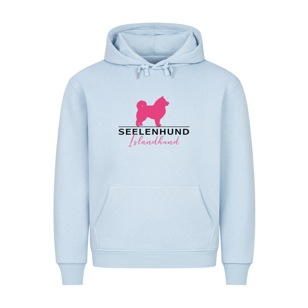 Premium Hoodie "Islandhund - Seelenhund" Babyblau – hunde-shirt.de