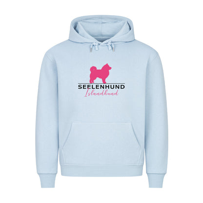 Premium Hoodie "Islandhund - Seelenhund" Babyblau – hunde-shirt.de