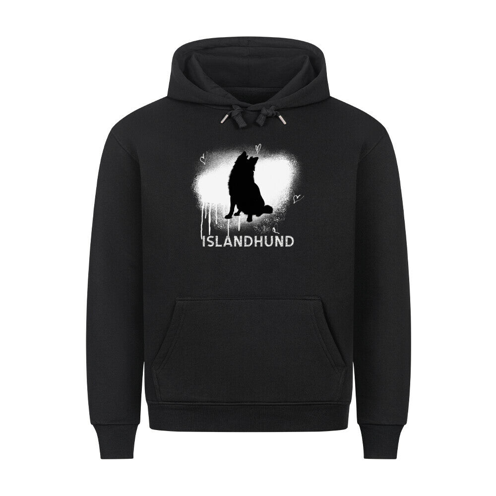 Premium Hoodie "Islandhund - Brush" Schwarz – hunde-shirt.de