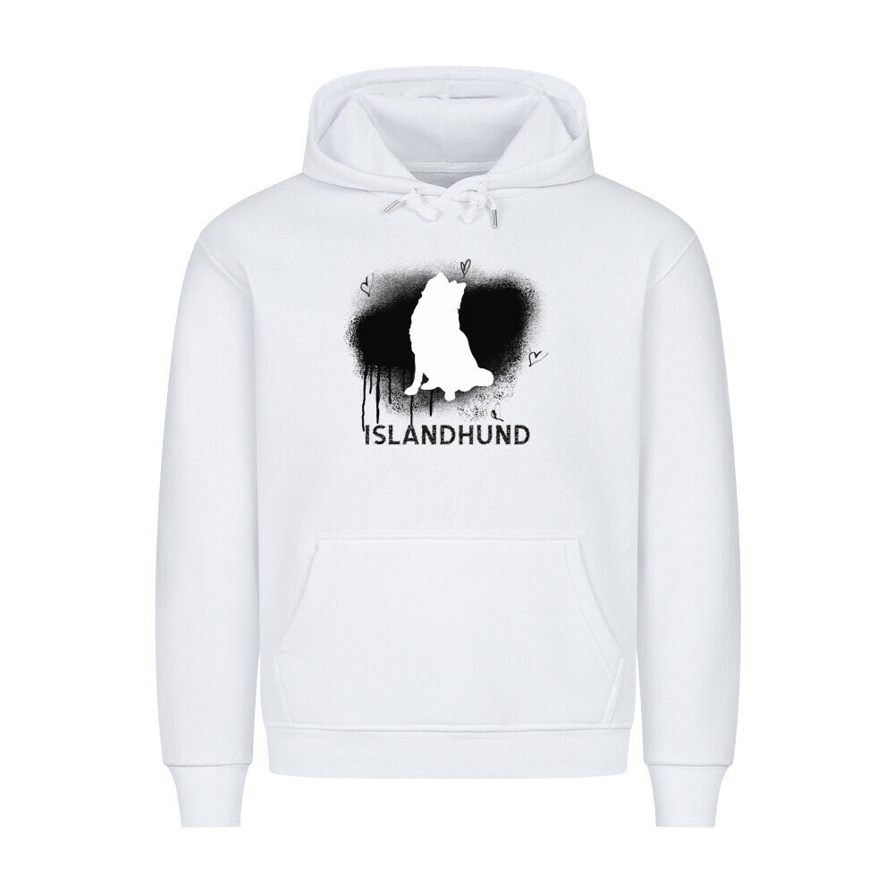 Premium Hoodie "Islandhund - Brush" Weiß – hunde-shirt.de
