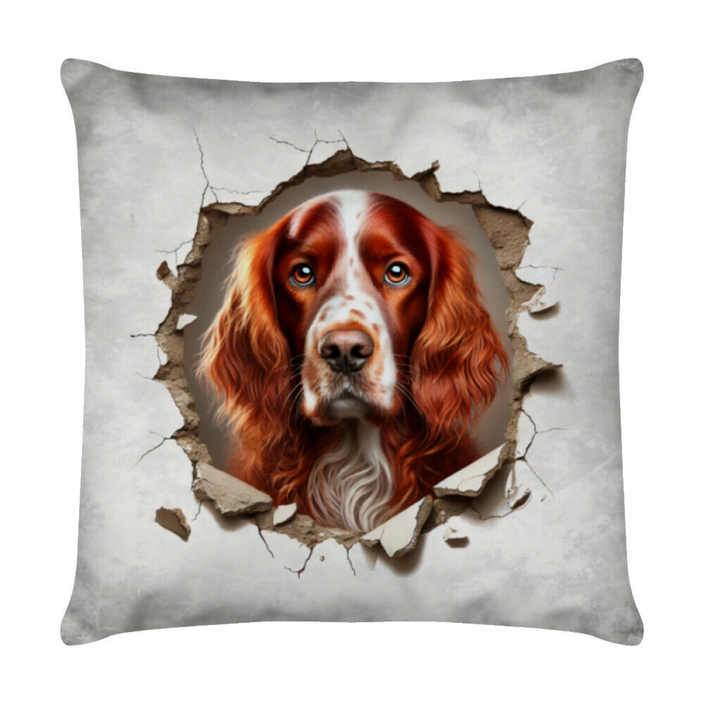 Kissen "Irish Red & White - Look" Weiß – hunde-shirt.de