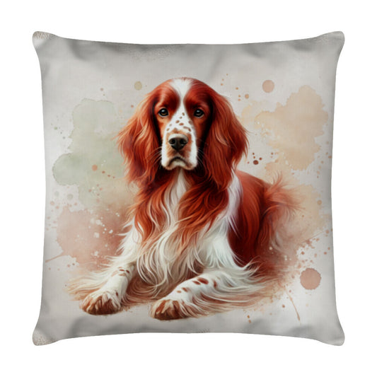 Kissen "Irish Red & White - Relax" Weiß – hunde-shirt.de