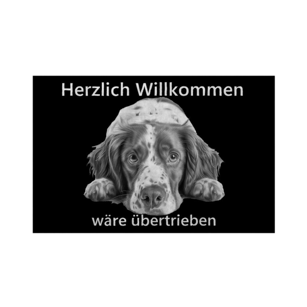 Fußmatte "Irish Red & White - Übertrieben" Weiß – hunde-shirt.de