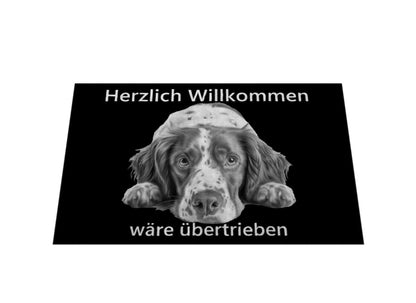 Fußmatte "Irish Red & White - Übertrieben" – hunde-shirt.de