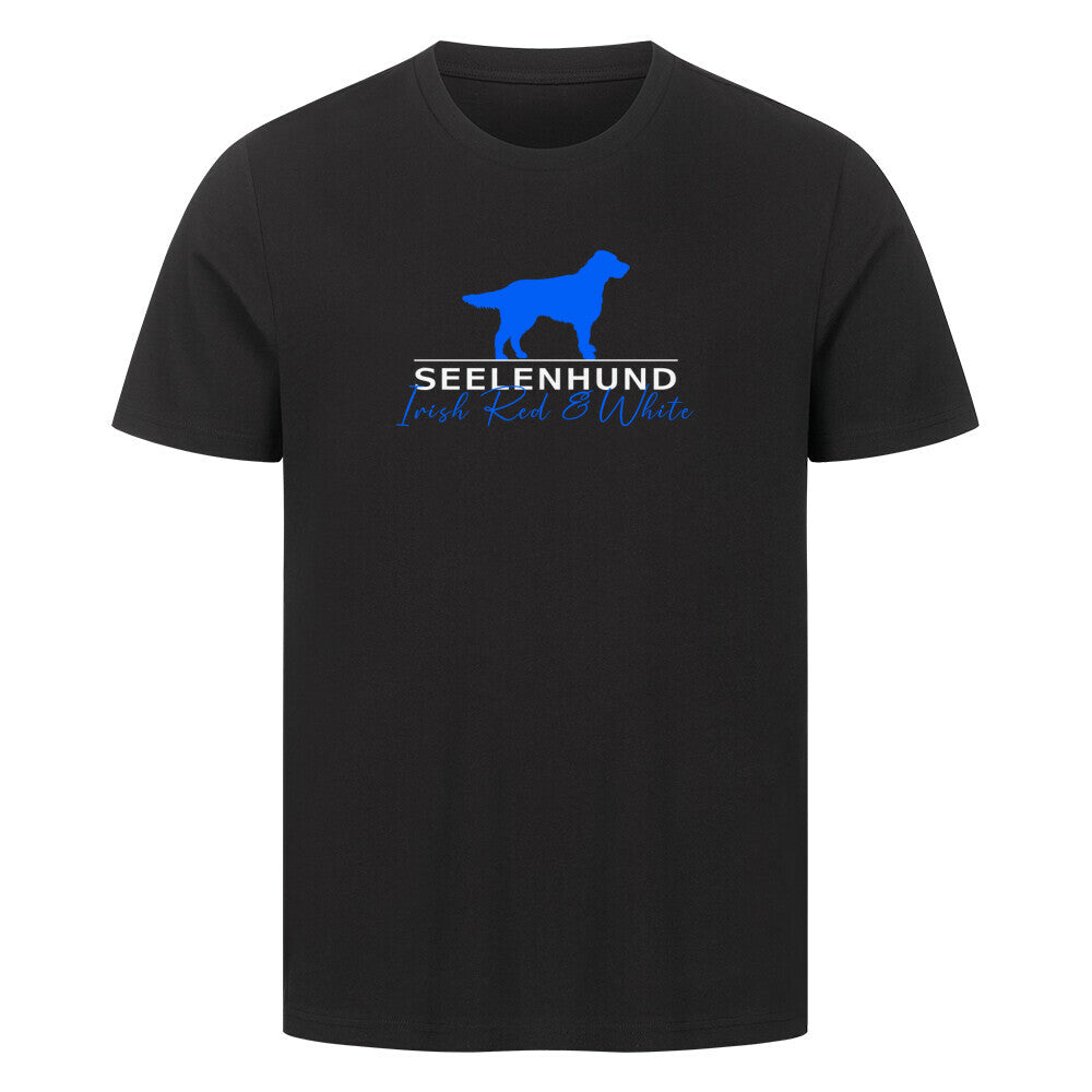 Premium T-Shirt "Irish Red & White - Seelenhund" Schwarz – hunde-shirt.de