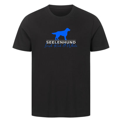 Premium T-Shirt "Irish Red & White - Seelenhund" Schwarz – hunde-shirt.de