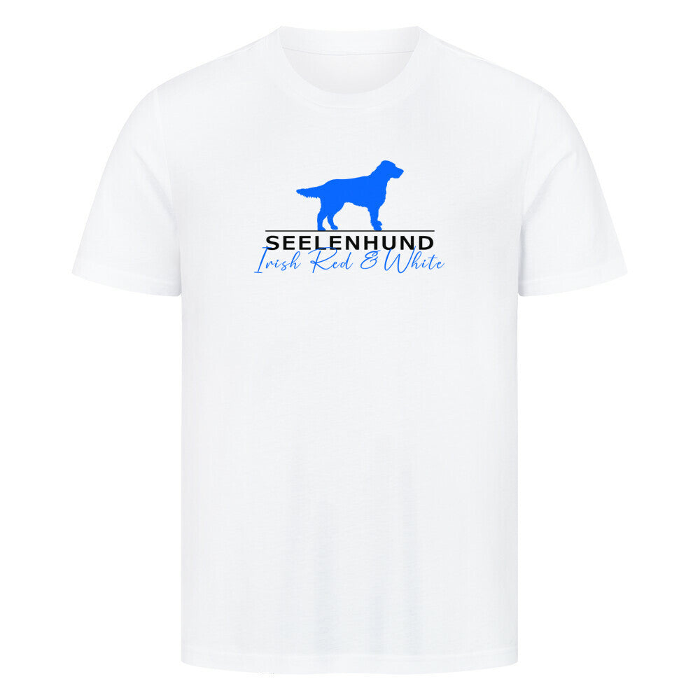 Premium T-Shirt "Irish Red & White - Seelenhund" Weiß – hunde-shirt.de
