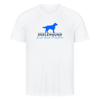 Premium T-Shirt "Irish Red & White - Seelenhund" Weiß – hunde-shirt.de