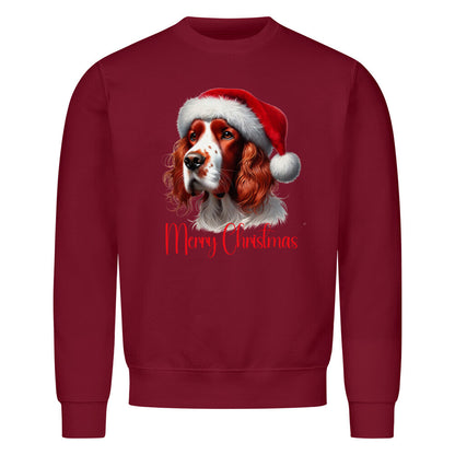 Premium Sweatshirt "Irish Red & White - Merry Christmas" Burgunder – hunde-shirt.de