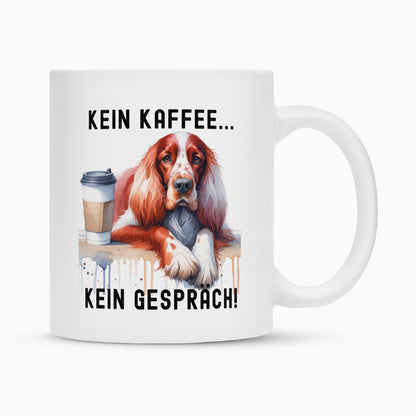 Tasse "Irish Red & White - Kein Kaffee..." Weiß – hunde-shirt.de