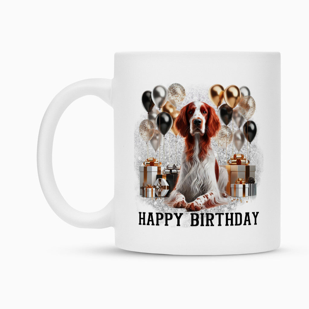 Tasse "Irish Red & White - Happy Birthday" – hunde-shirt.de