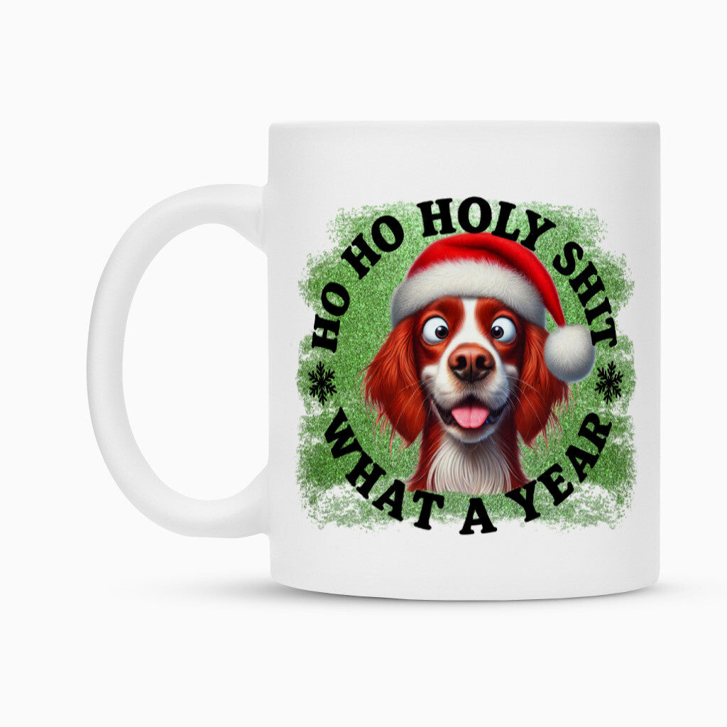 Tasse "Irish Red & White - HO HO..." – hunde-shirt.de