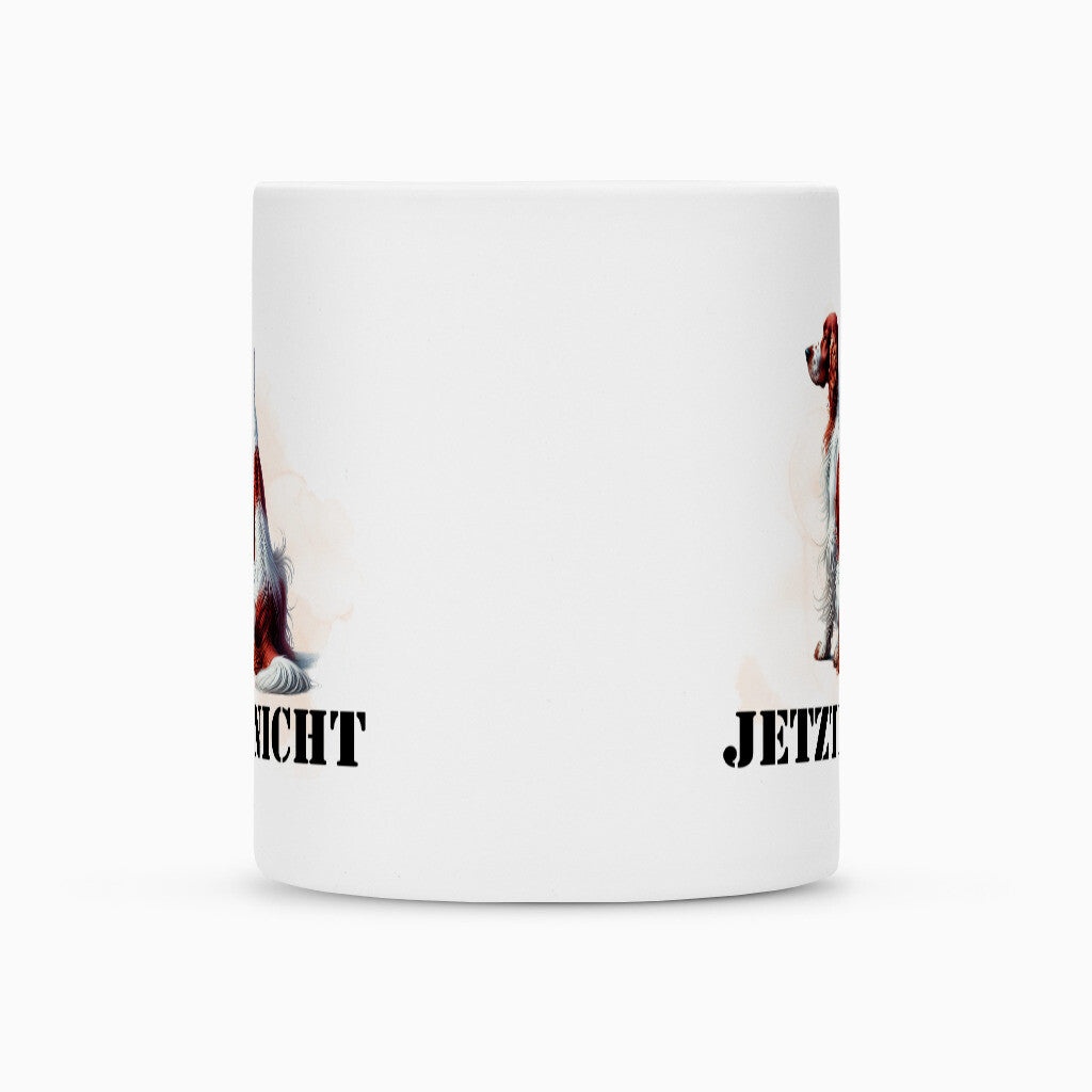 Tasse "Irish Red & White - JETZT NICHT" – hunde-shirt.de