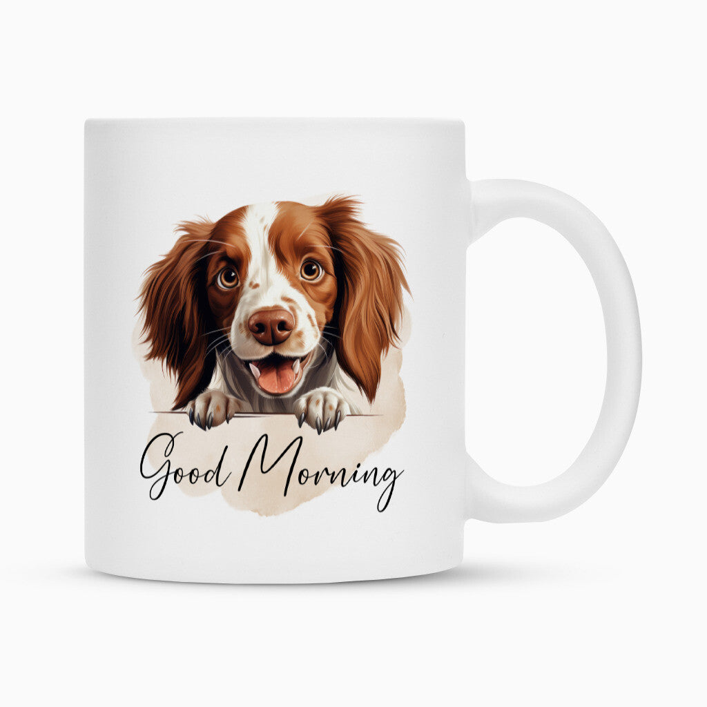 Tasse "Irish Red & White - Good Morning" Weiß – hunde-shirt.de