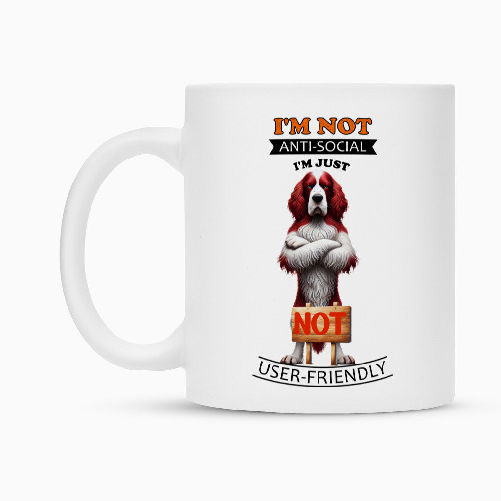 Tasse "Irish Red & White - Anti-Social" – hunde-shirt.de