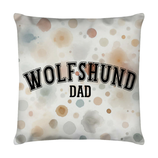 Kissen "Irischer Wolfshund - DAD" Weiß – hunde-shirt.de