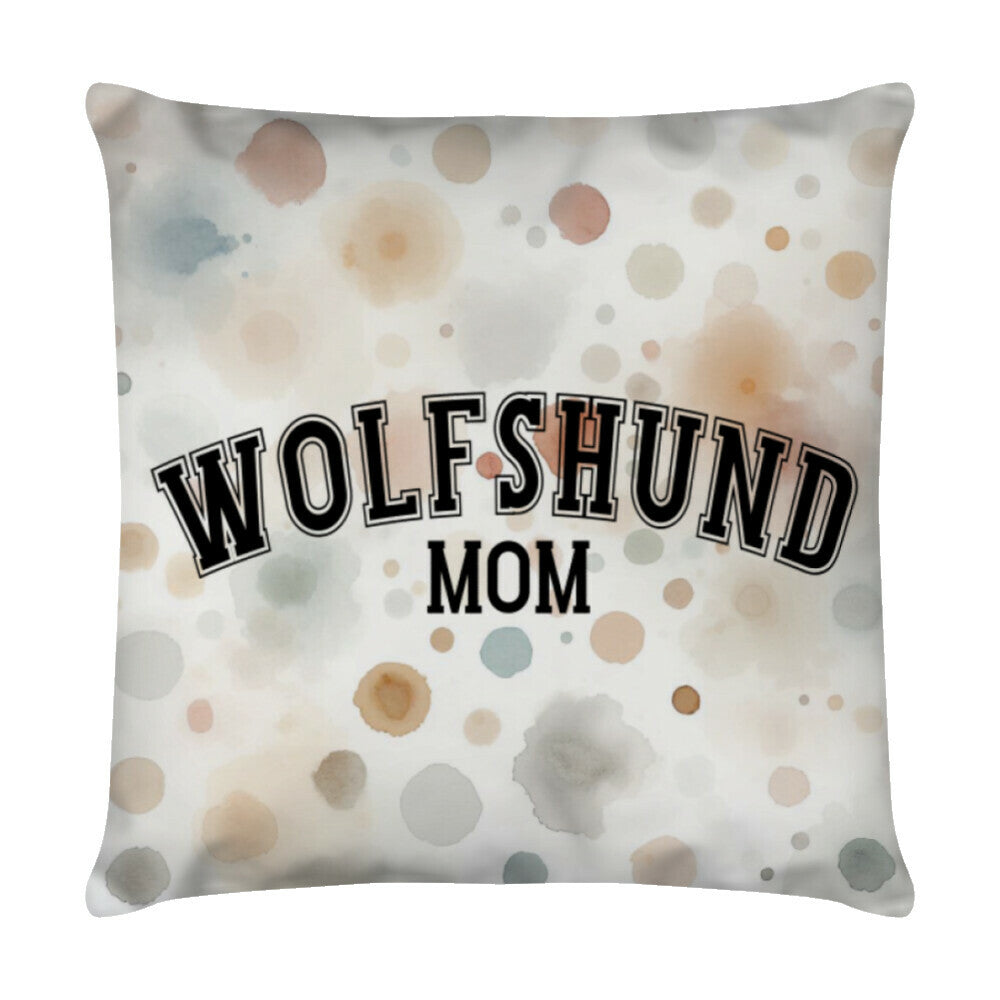 Kissen "Irischer Wolfshund - MOM" Weiß – hunde-shirt.de