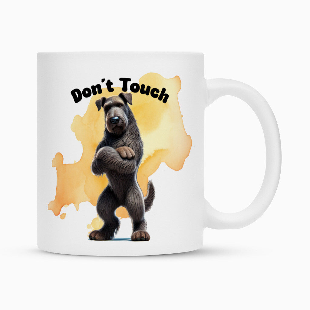 Tasse "Irischer Wolfshund - Don´t touch" Weiß – hunde-shirt.de