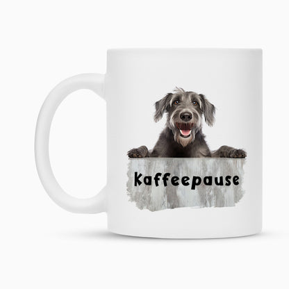 Tasse "Irischer Wolfshund - Kaffeepause" – hunde-shirt.de