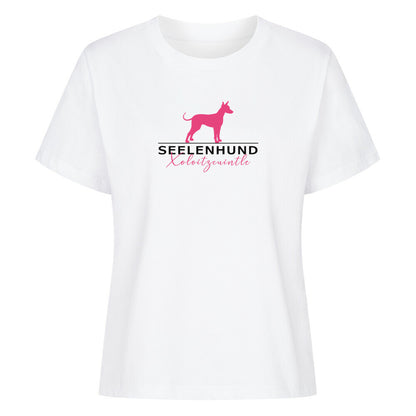 Premium Damen-Shirt "Xolo - Seelenhund" Weiß – hunde-shirt.de