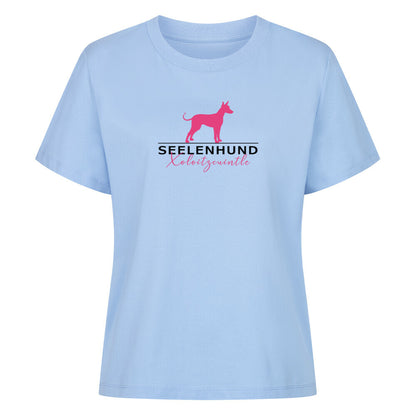 Premium Damen-Shirt "Xolo - Seelenhund" Sky Blue – hunde-shirt.de