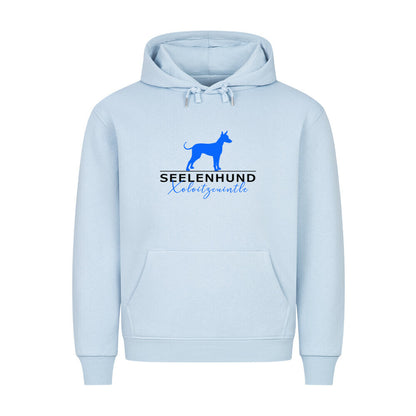 Premium Hoodie "Xolo - Seelenhund" Babyblau – hunde-shirt.de