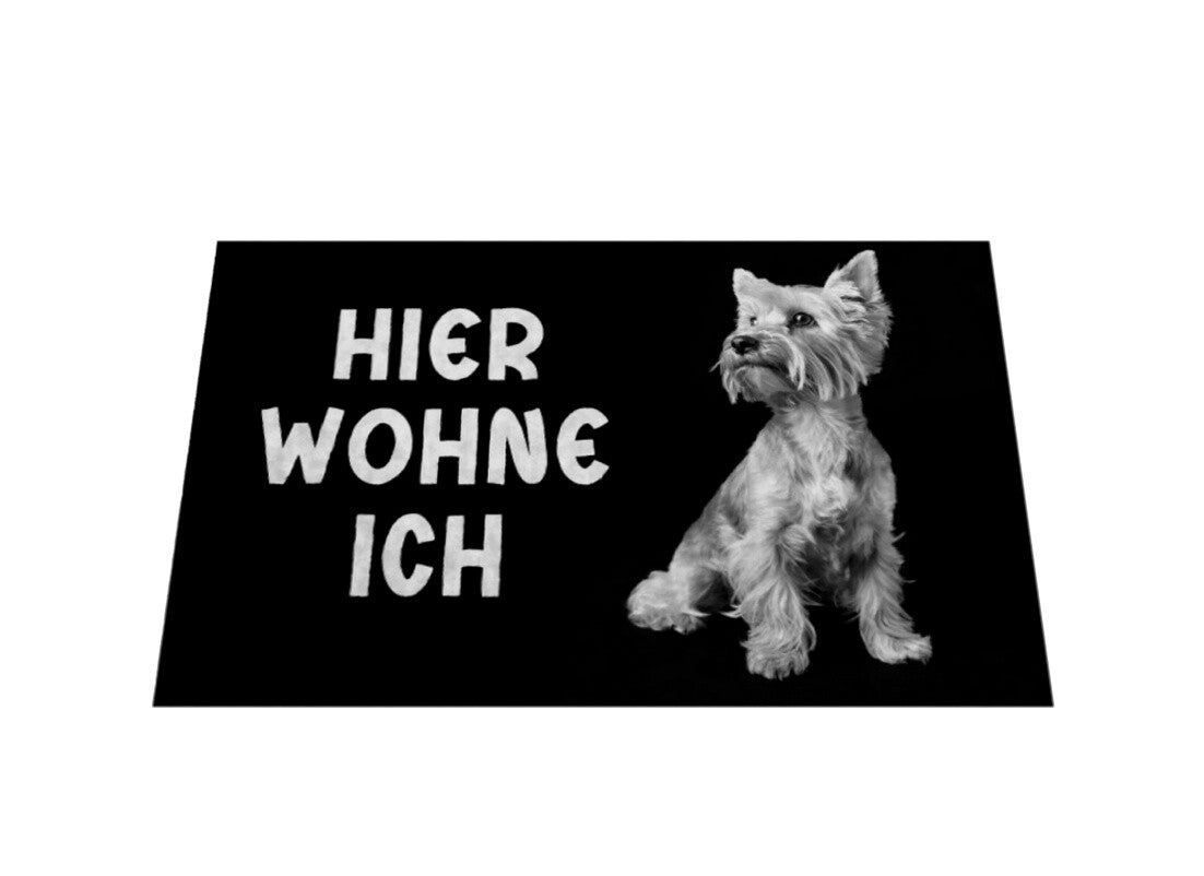 Fußmatte "Yorkshire Terrier - Hier wohne ich" – hunde-shirt.de